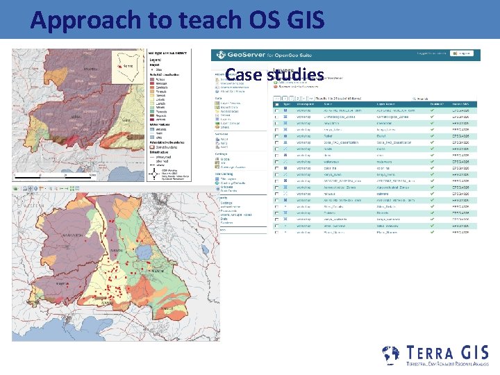 Approach to teach OS GIS Case studies 