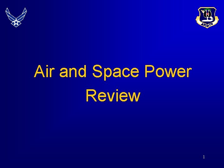Air and Space Power Review 1 