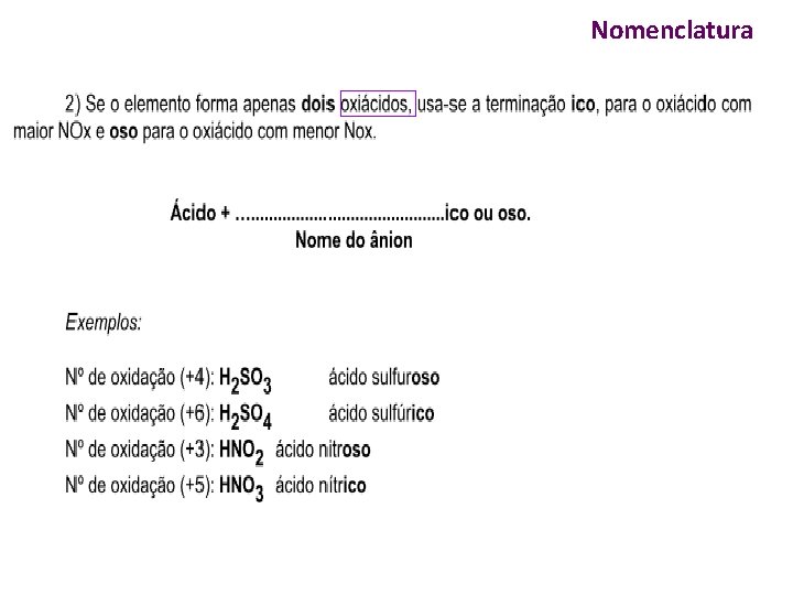 Nomenclatura 