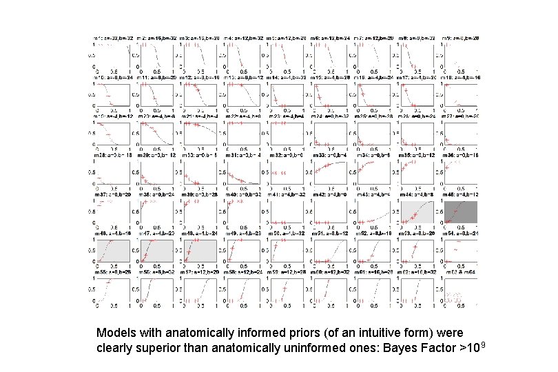 Models with anatomically informed priors (of an intuitive form) were clearly superior than anatomically