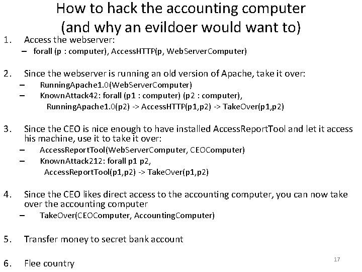 1. 2. 3. How to hack the accounting computer (and why an evildoer would