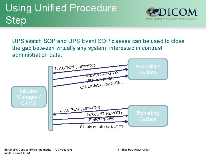 Using Unified Procedure Step UPS Watch SOP and UPS Event SOP classes can be