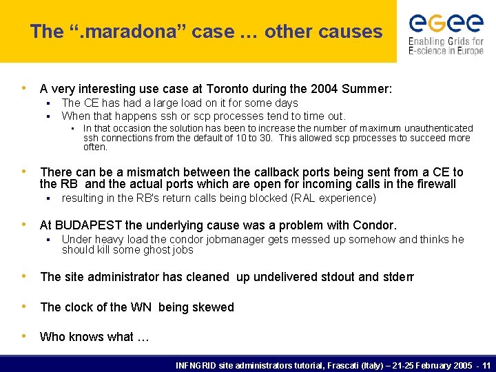 The “. maradona” case … other causes • A very interesting use case at The “. maradona” case … other causes • A very interesting use case at