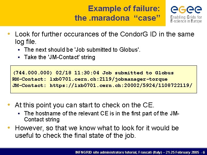 Example of failure: the. maradona “case” • Look for further occurances of the Condor. Example of failure: the. maradona “case” • Look for further occurances of the Condor.