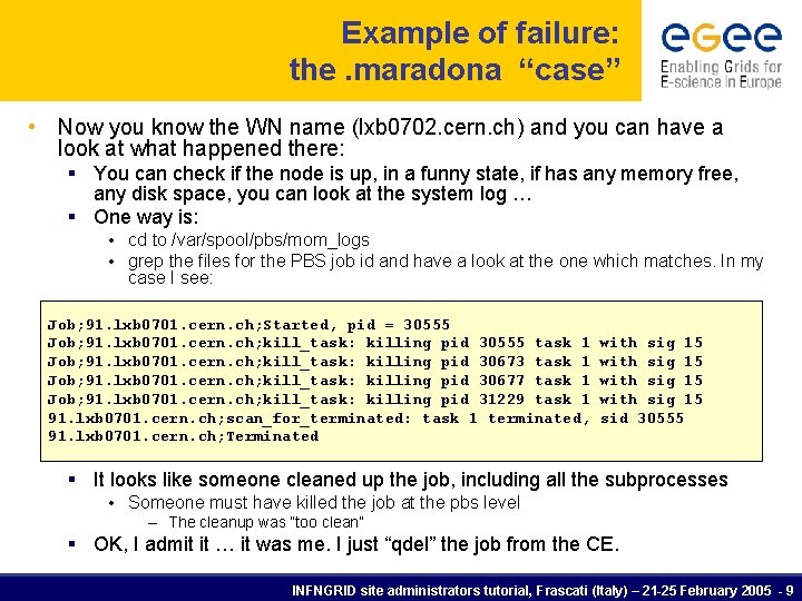 Example of failure: the. maradona “case” • Now you know the WN name (lxb Example of failure: the. maradona “case” • Now you know the WN name (lxb