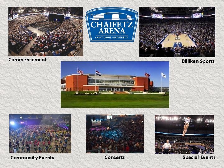 Commencement Community Events Billiken Sports Concerts Special Events 