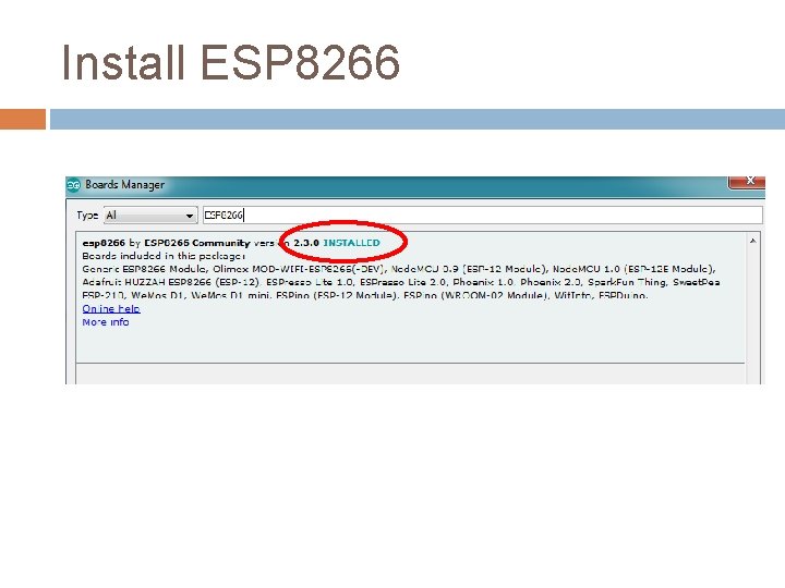 Install ESP 8266 