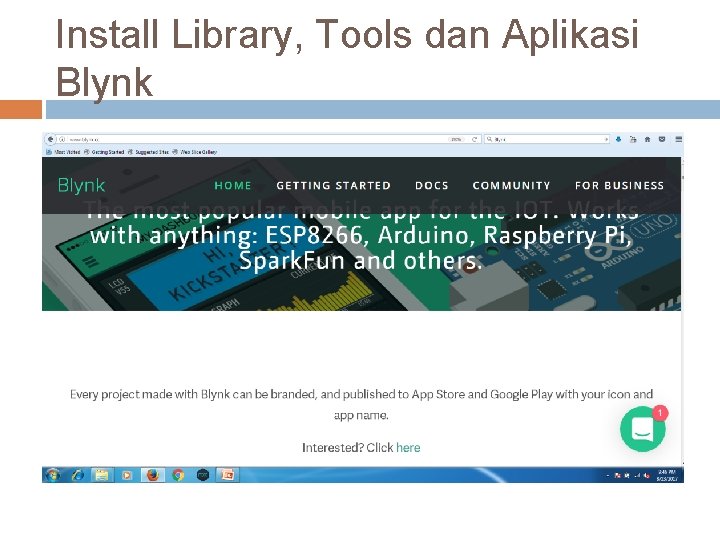 Install Library, Tools dan Aplikasi Blynk 