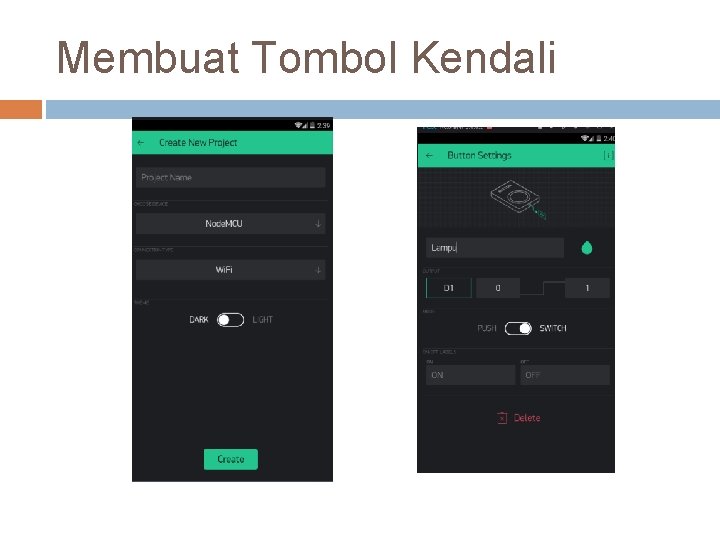 Membuat Tombol Kendali 