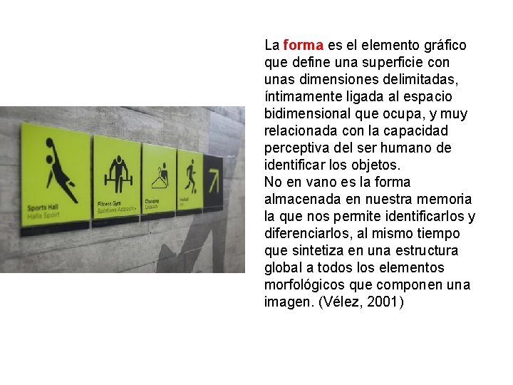 La forma es el elemento gráfico que define una superficie con unas dimensiones delimitadas,