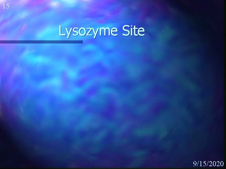 15 Lysozyme Site 9/15/2020 