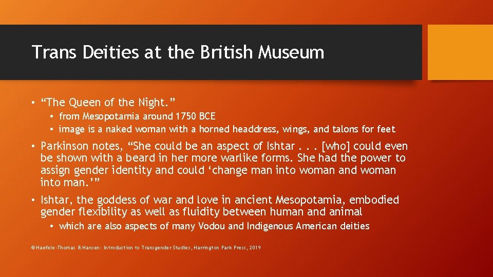 Trans Deities at the British Museum • “The Queen of the Night. ” •