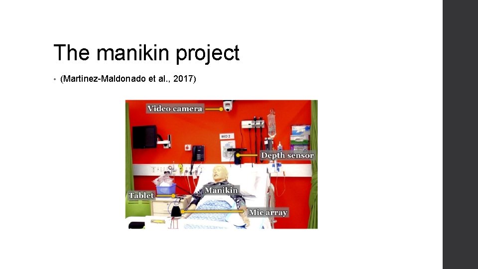 The manikin project • (Martinez-Maldonado et al. , 2017) 