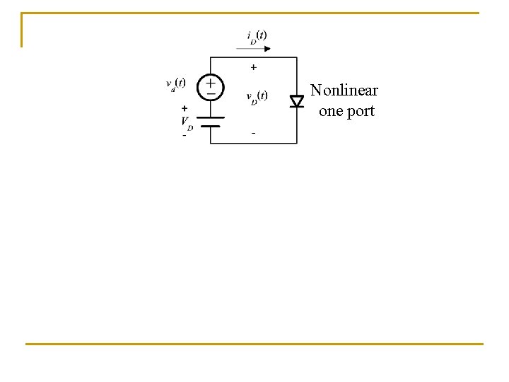 Nonlinear one port 