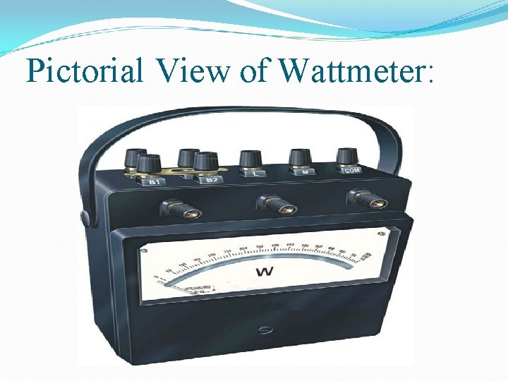 Pictorial View of Wattmeter: 