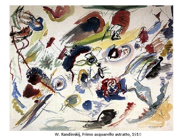 W. Kandinskij, Primo acquarello astratto, 1910 