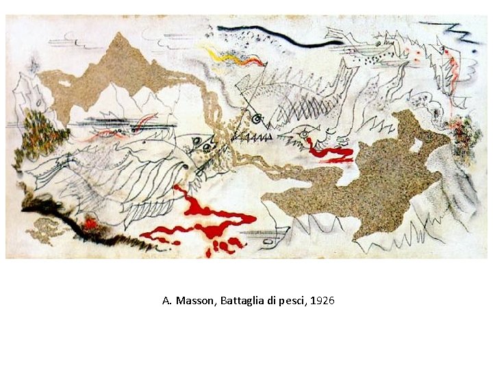 A. Masson, Battaglia di pesci, 1926 
