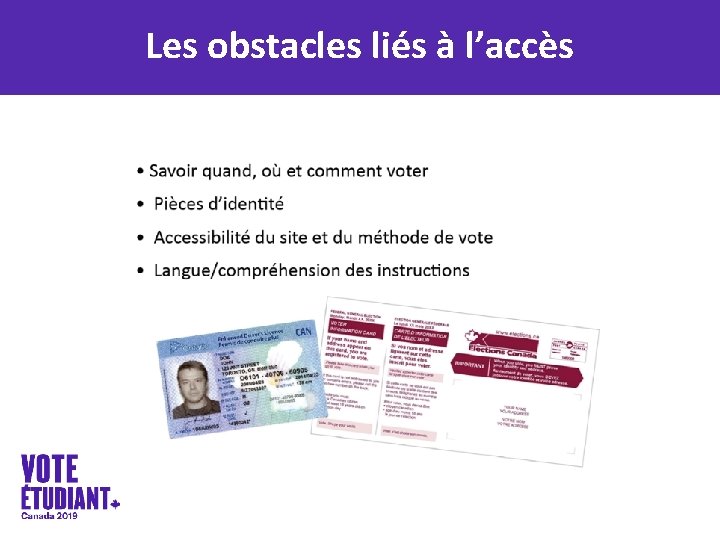 Les obstacles liés à l’accès 