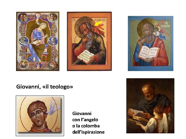 Giovanni, «il teologo» Giovanni con l’angelo o la colomba dell’ispirazione 