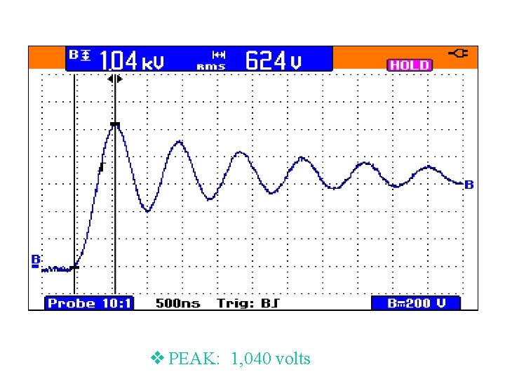 v PEAK: 1, 040 volts 