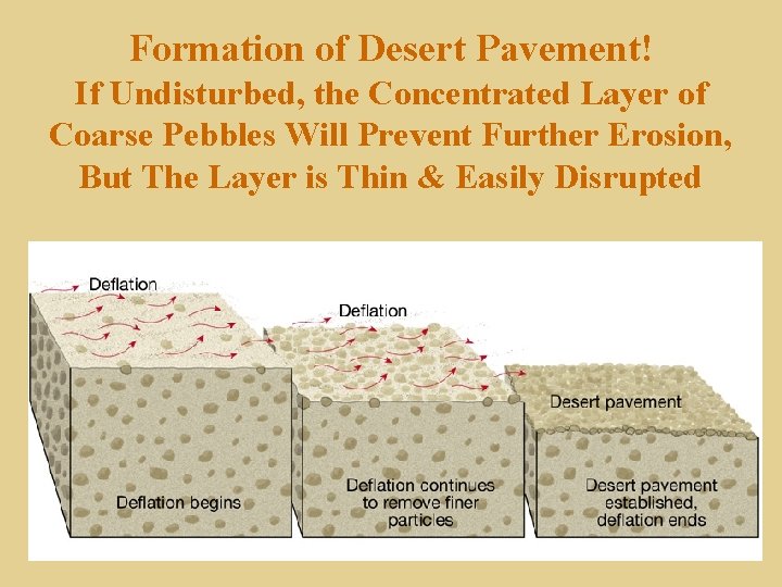 Formation of Desert Pavement! If Undisturbed, the Concentrated Layer of Coarse Pebbles Will Prevent