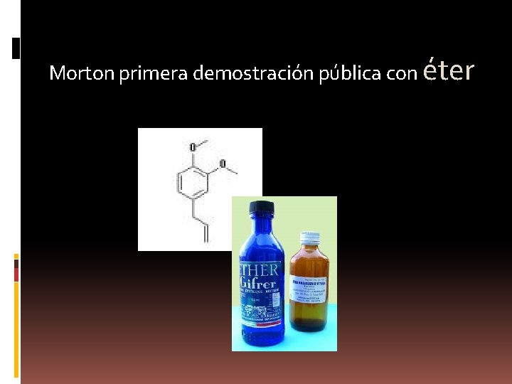 Morton primera demostración pública con éter 