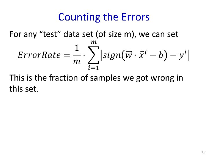 Counting the Errors • 67 