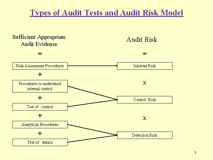 Types of Audit Tests and Audit Risk Model Sufficient Appropriate Audit Evidence Audit Risk