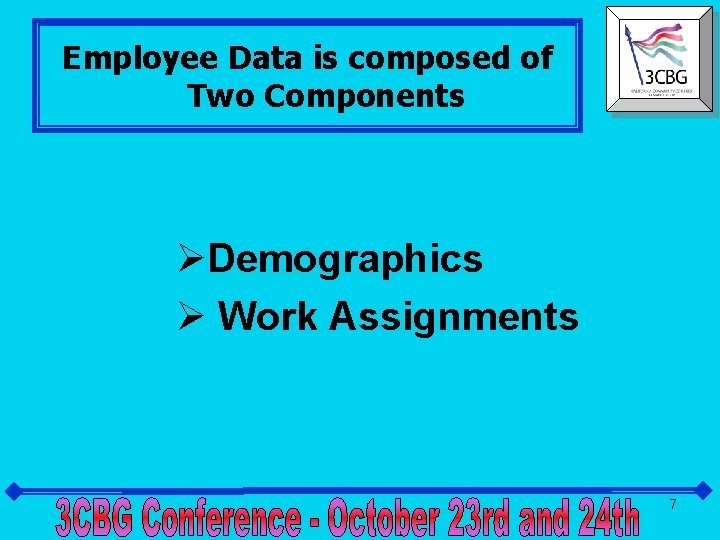 Employee Data is composed of Two Components ØDemographics Ø Work Assignments 7 