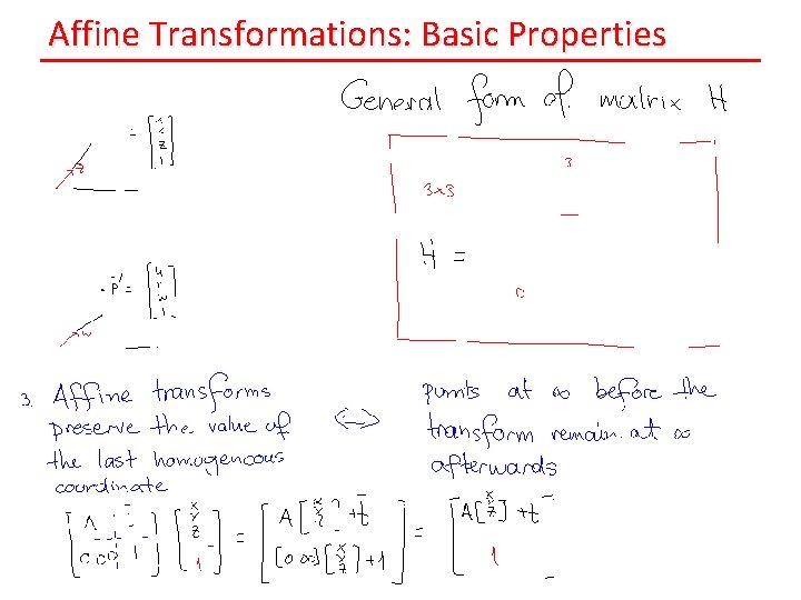 Affine Transformations: Basic Properties 