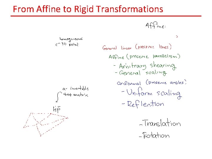 From Affine to Rigid Transformations 