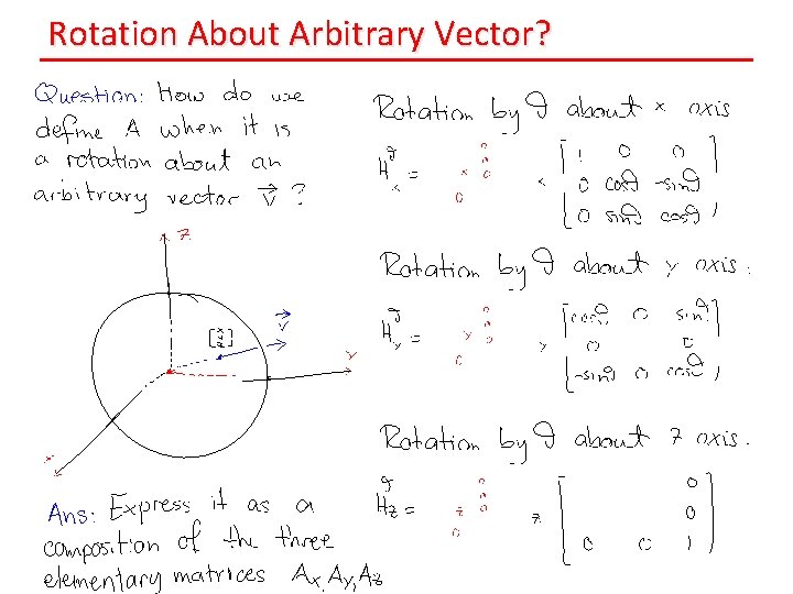 Rotation About Arbitrary Vector? 