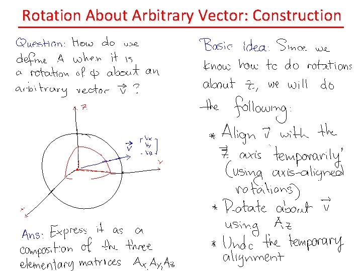 Rotation About Arbitrary Vector: Construction 