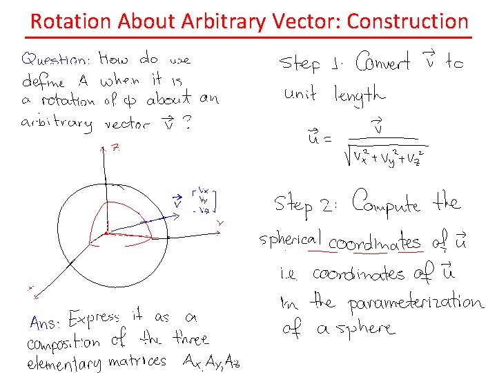 Rotation About Arbitrary Vector: Construction 