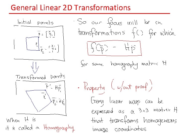 General Linear 2 D Transformations 