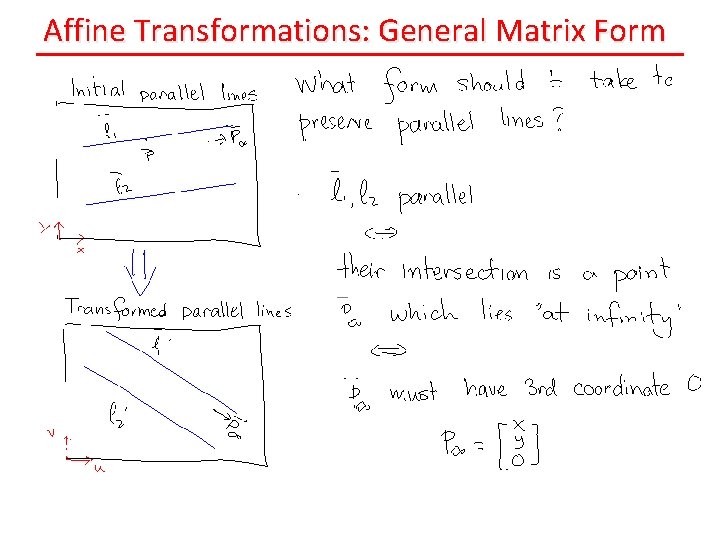 Affine Transformations: General Matrix Form 