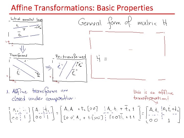 Affine Transformations: Basic Properties 