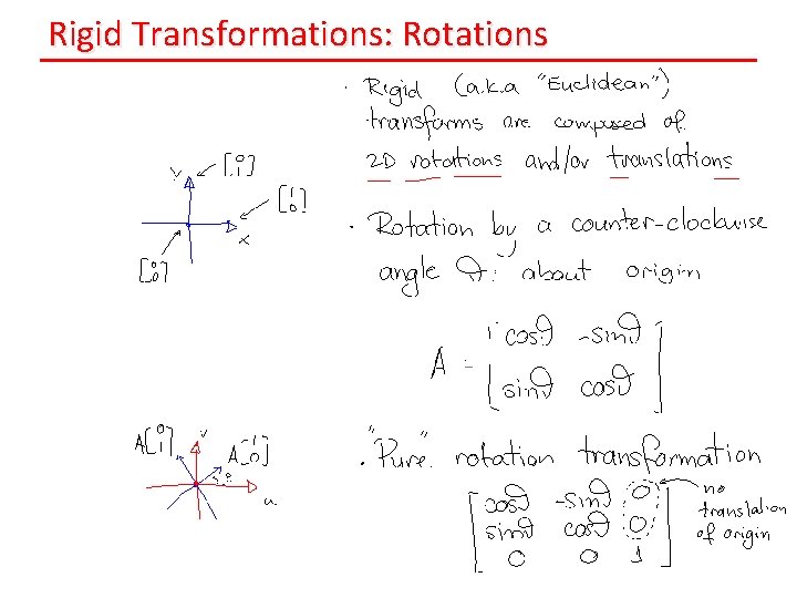 Rigid Transformations: Rotations 