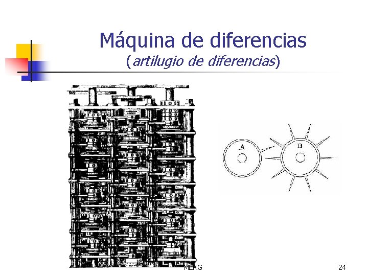 Máquina de diferencias (artilugio de diferencias) MERG 24 