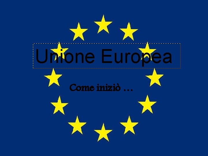 Unione Europea Come iniziò … 