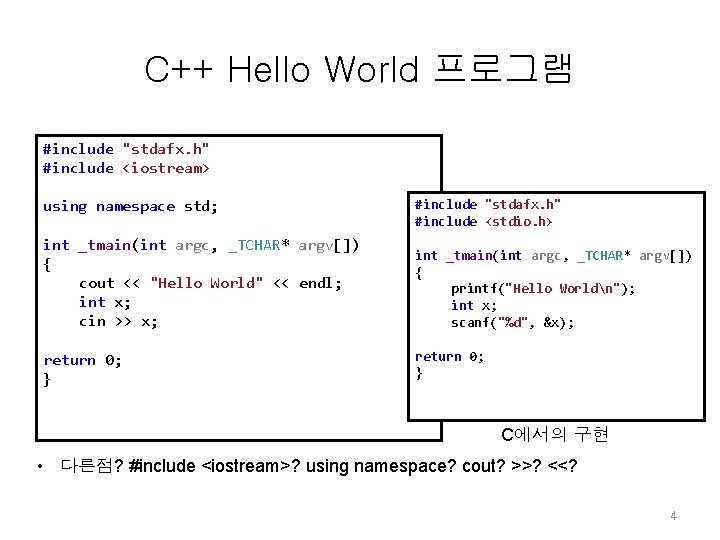 C++ Hello World 프로그램 #include "stdafx. h" #include <iostream> using namespace std; #include "stdafx. C++ Hello World 프로그램 #include "stdafx. h" #include <iostream> using namespace std; #include "stdafx.