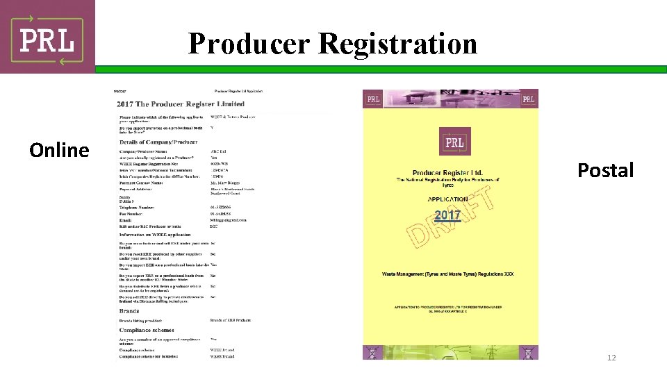 Producer Registration Online Postal 12 