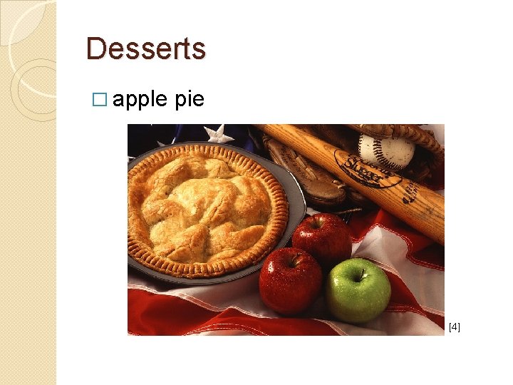 Desserts � apple pie [4] 