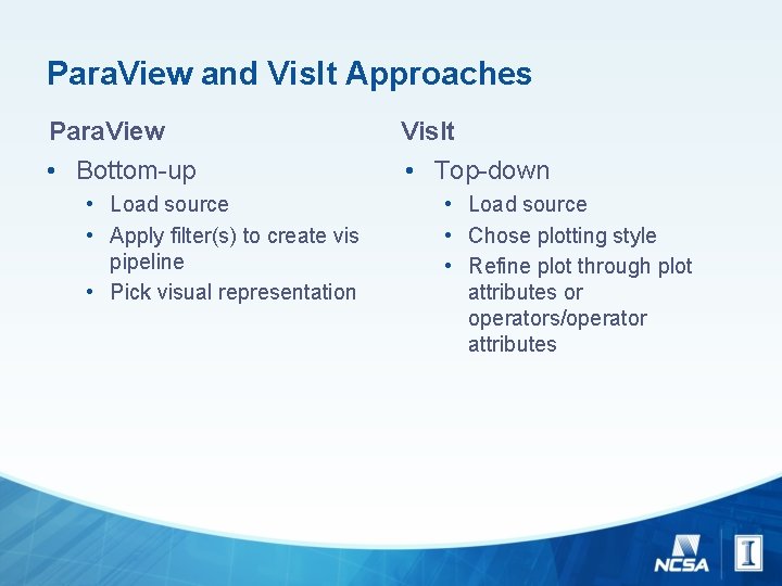 Para. View and Vis. It Approaches Para. View • Bottom-up • Load source •