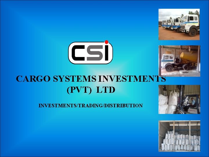 CARGO SYSTEMS INVESTMENTS (PVT) LTD INVESTMENTS/TRADING/DISTRIBUTION 