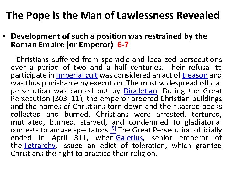 The Pope is the Man of Lawlessness Revealed • Development of such a position