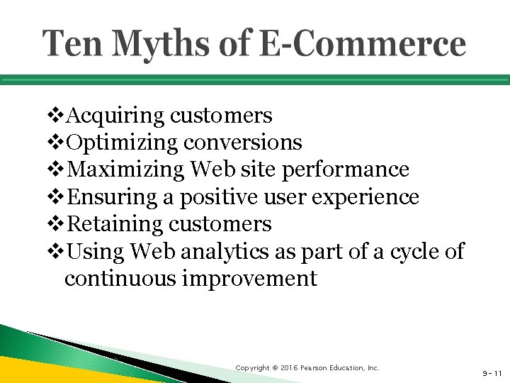 v. Acquiring customers v. Optimizing conversions v. Maximizing Web site performance v. Ensuring a