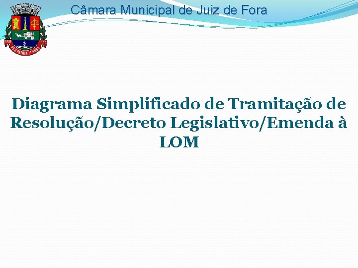 Câmara Municipal de Juiz de Fora Diagrama Simplificado de Tramitação de Resolução/Decreto Legislativo/Emenda à