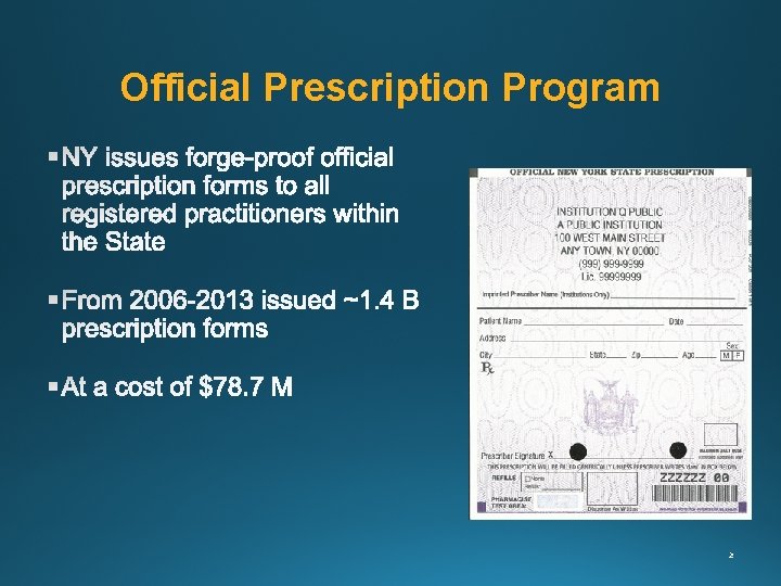 Official Prescription Program 2 
