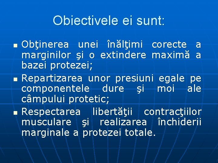 Obiectivele ei sunt: n n n Obţinerea unei înălţimi corecte a marginilor şi o